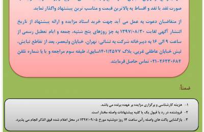 آگهی مزایده عمومی واگذاری سهام شرکت گروه صنعتی بلا (نوبت دوم)